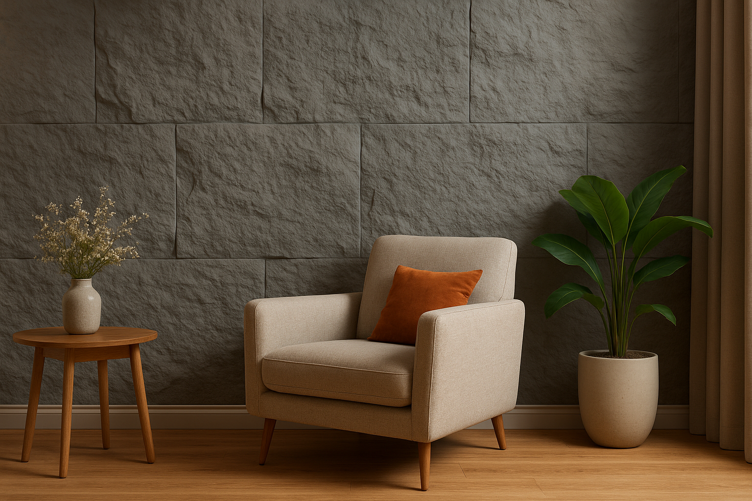 Cortinas claras en comedor con luz natural